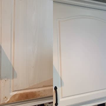 DIY vs professional kitchen respray comparison - masking and preparation