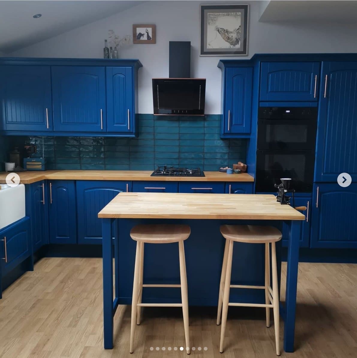 Kitchen after - Hague Blue respray