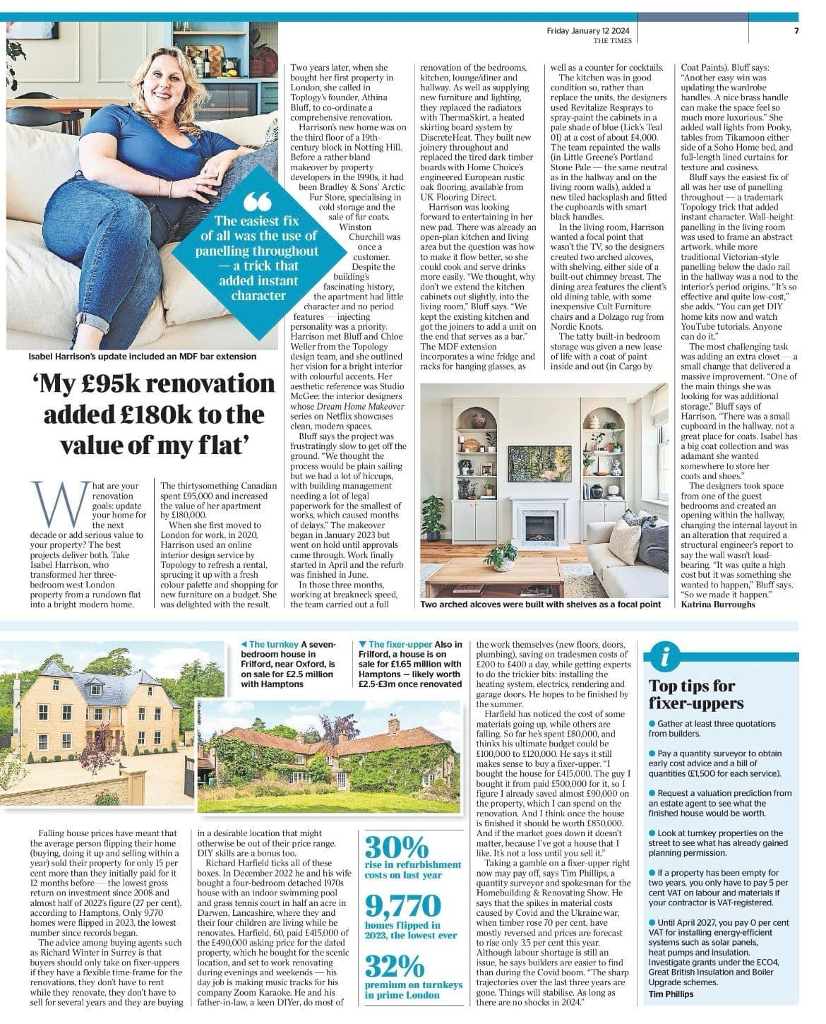 Full article in The Times Bricks and Mortar featuring Revitalize Resprays kitchen transformation